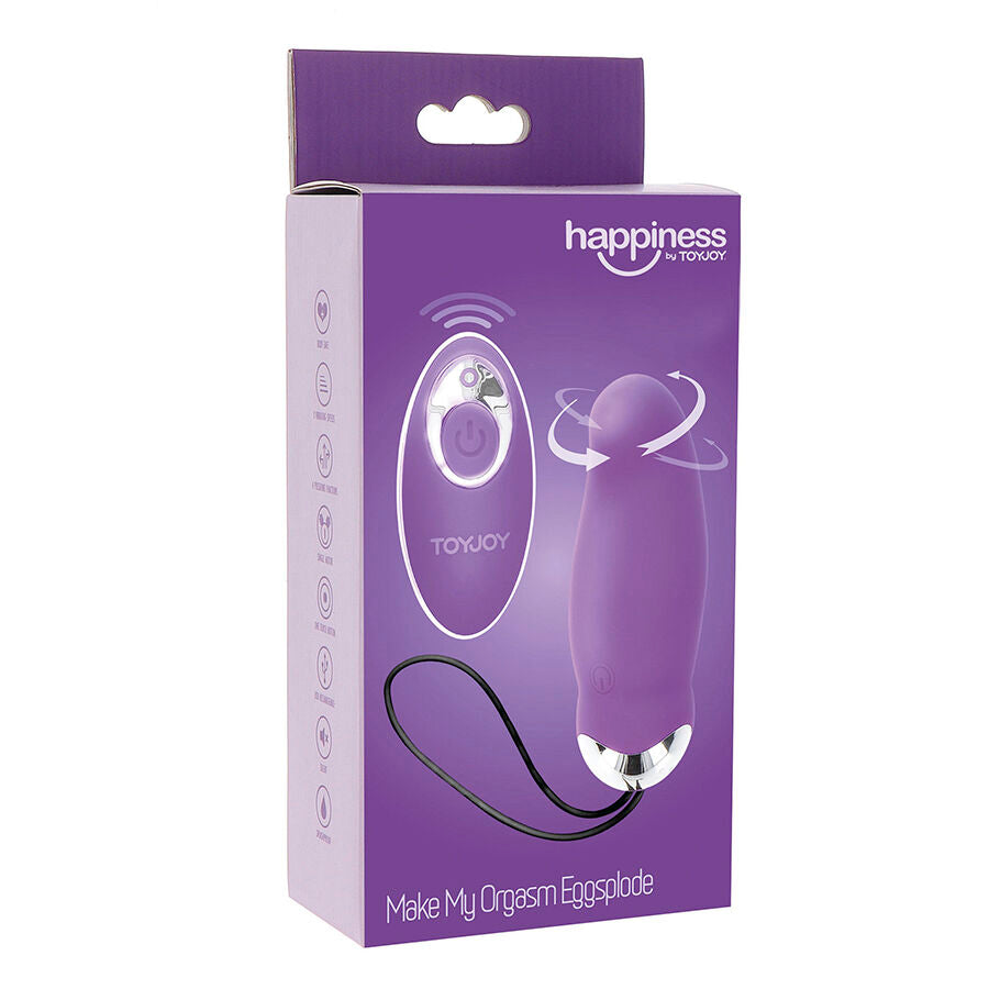 TOYJOY - FELICIDADE MEU ORGASMO EGGSPLODE VIBRADOR ROXO CONTROLE REMOTO