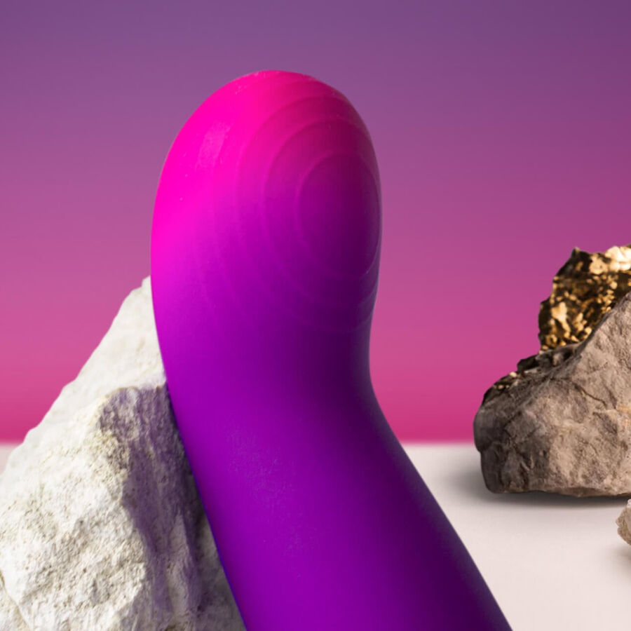 ROCKS-OFF - GLOW GIRL VIBE VIBRADOR DISCRETO ROXO PARA PONTO G