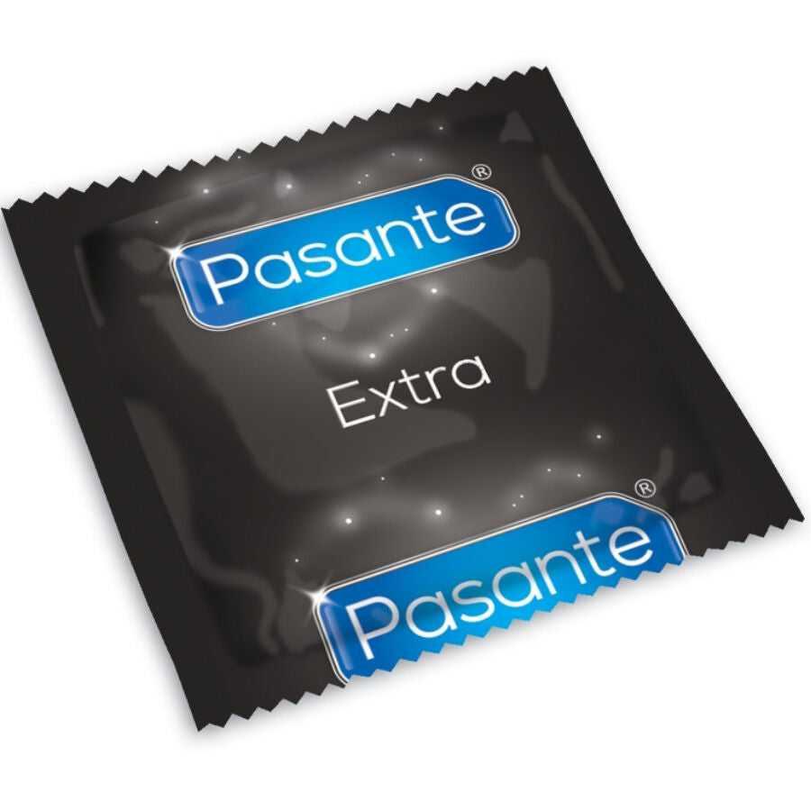 PASANTE - EXTRA PRESERVATIVOS EXTRA GROSSOS COM LUBRIFICAÇÃO ADICIONAL 144 UNIDADES