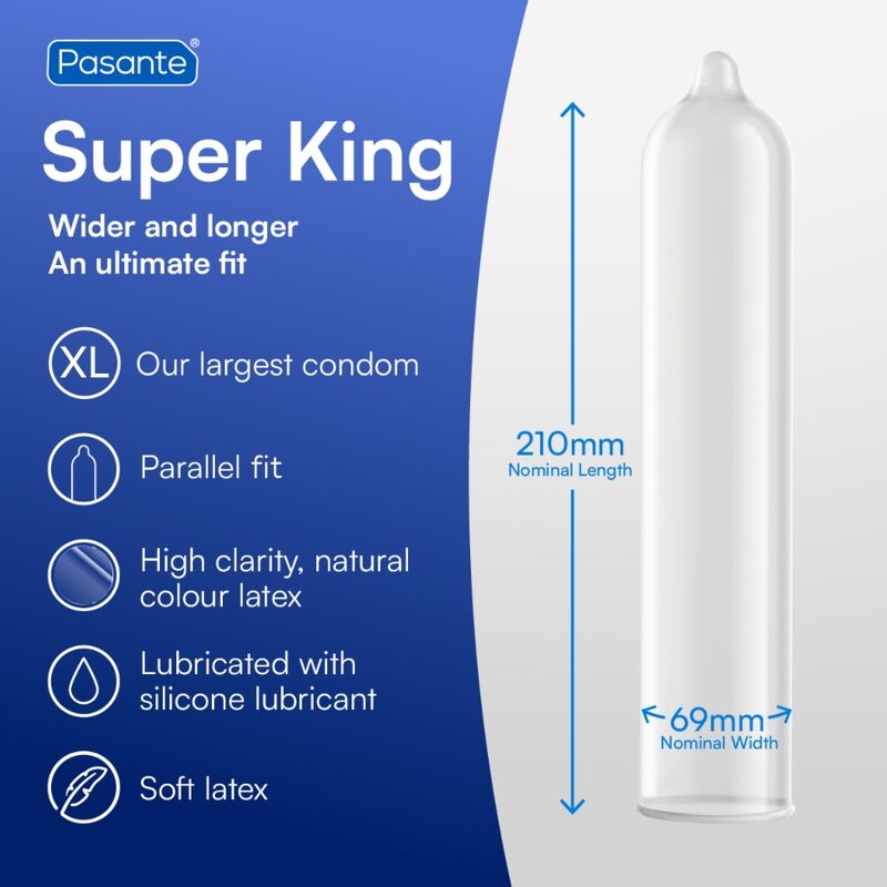 PASANTE - SACO TAMANHO PRESERVATIVOS SUPER KING 144 UNIDADES