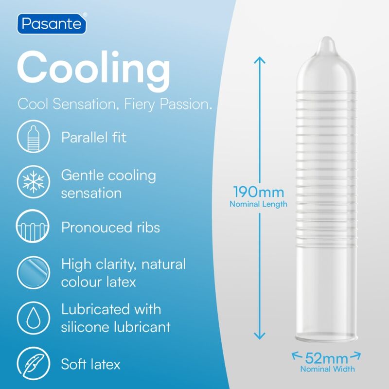 PASANTE - SACO EFEITO REFRIGERANTE DE PRESERVATIVOS 144 UNIDADES