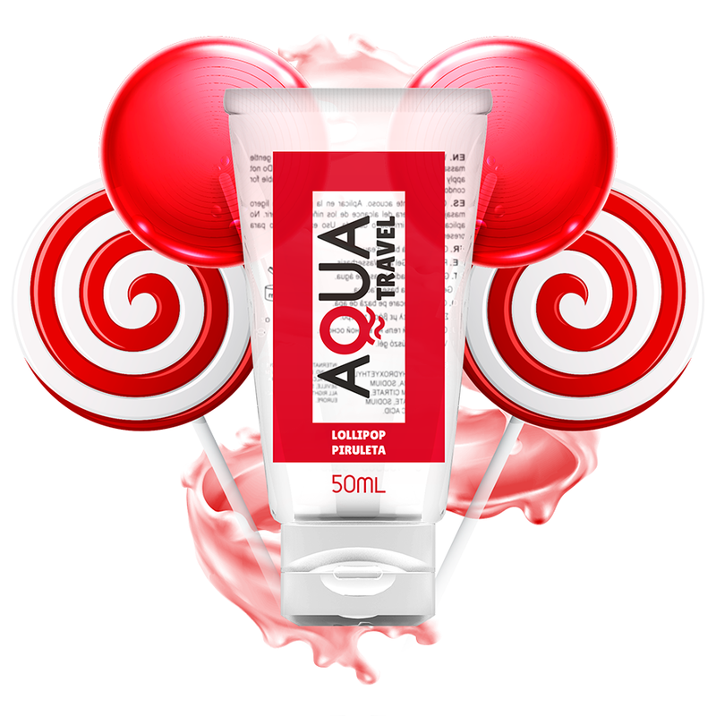 AQUA TRAVEL - LUBRIFICANTE À BASE DE ÁGUA AQUA TRAVEL SABOR DE FRAMBOESA SELVAGEM - 50 ML