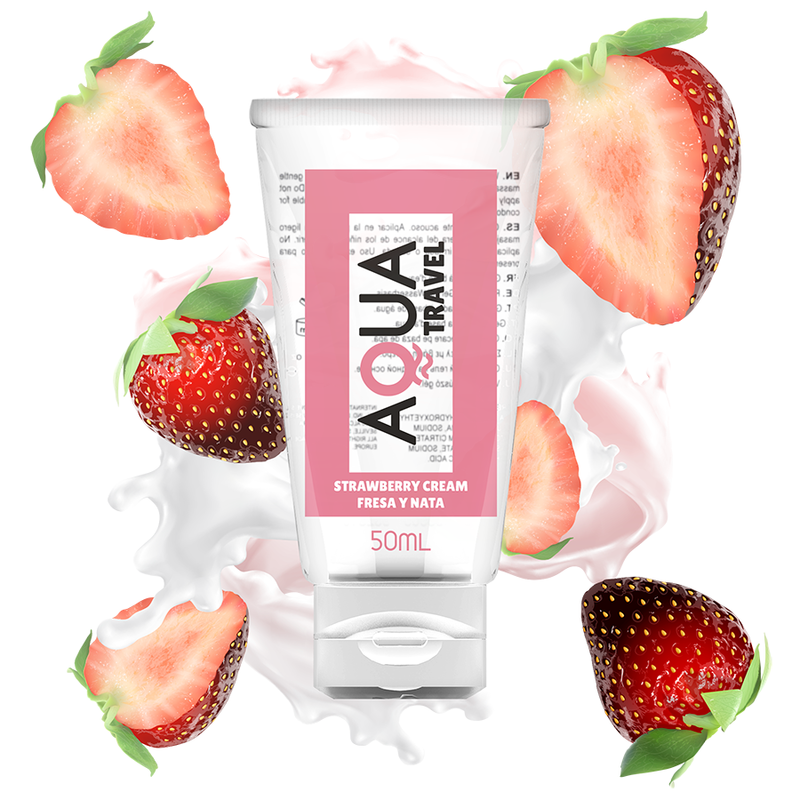 AQUA TRAVEL - LUBRIFICANTE À BASE DE ÁGUA AQUA TRAVEL SABOR DE FRAMBOESA SELVAGEM - 50 ML