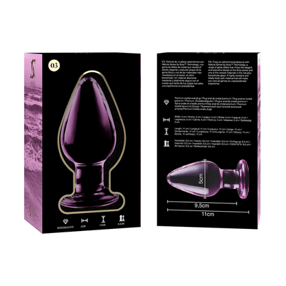 NEBULA SERIES BY IBIZA - MODELO 3 ANAL PLUG VIDRO BOROSILICADO ROSA 11 CM -O- 5 CM
