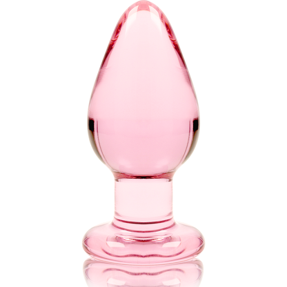 NEBULA SERIES BY IBIZA - MODELO 3 ANAL PLUG VIDRO BOROSILICADO ROSA 11 CM -O- 5 CM
