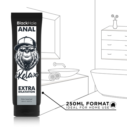 BLACK HOLE - GEL BASE DE ÁGUA DILATAÇÃO ANAL