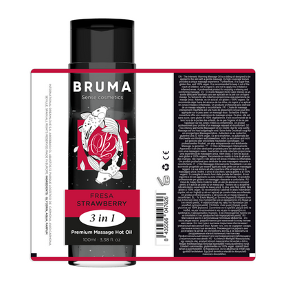 BRUMA - ÓLEO DE MASSAGEM PREMIUM EFEITO CALOR SABORES 3 EM 1 - 100 ML