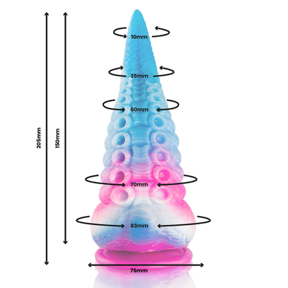 EPIC - PHORCYS DILDO COM TENTÁCULOS AZUIS TAMANHO GRANDE