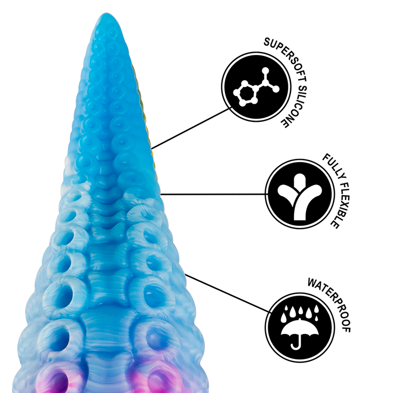 EPIC - PHORCYS DILDO COM TENTÁCULOS AZUIS TAMANHO GRANDE