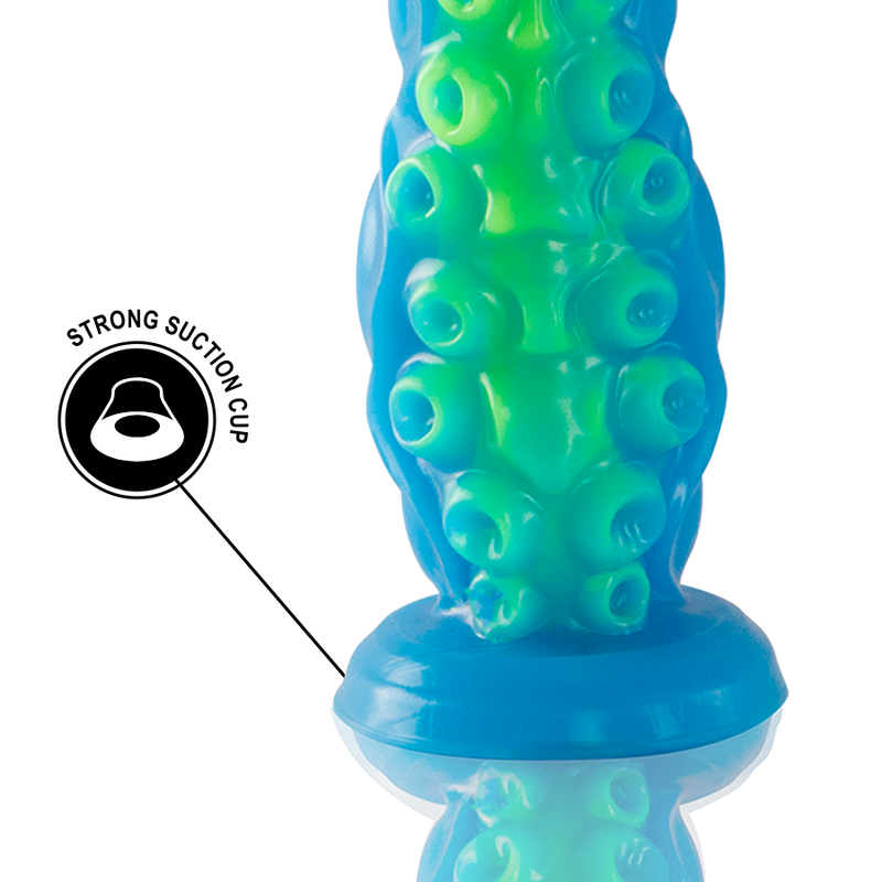 EPIC - SCYLLA DILDO COM TENTÁCULOS FINOS E FLUORESCENTES DE TAMANHO PEQUENO