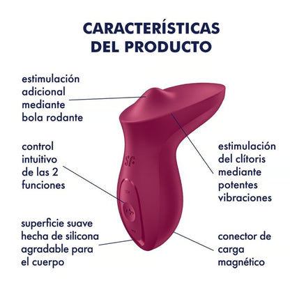 SATISFYER - VIBRADOR EXCITERRR LAY-ON CLITÓRIS FÚCSIA