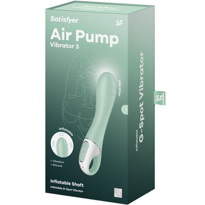SATISFYER - AIR PUMP VIBRATOR 3 PONTO G INFLÁVEL MENTA