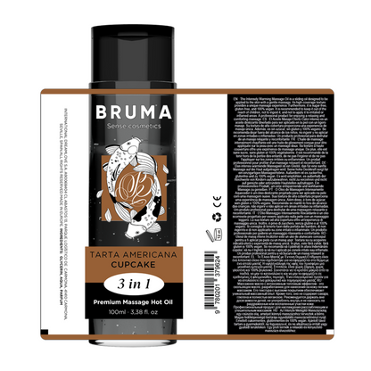 BRUMA - ÓLEO DE MASSAGEM PREMIUM EFEITO CALOR SABORES 3 EM 1 - 100 ML