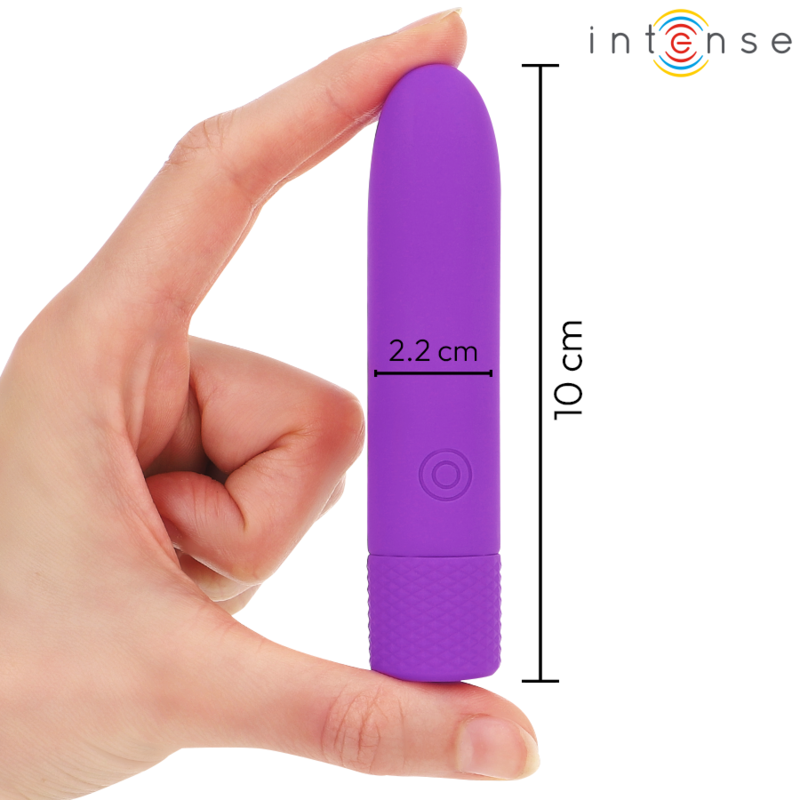NTENSE - SYMONE USB RECARREGÁVEL VIBRATÓRIA BULLET 8 VIBRAÇÕES 10 X 2,2 CM