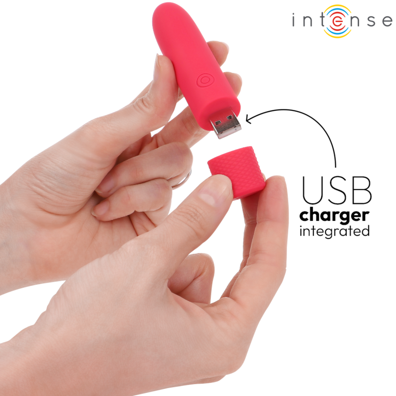 NTENSE - SYMONE USB RECARREGÁVEL VIBRATÓRIA BULLET 8 VIBRAÇÕES 10 X 2,2 CM