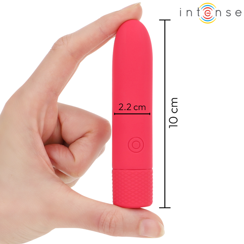 NTENSE - SYMONE USB RECARREGÁVEL VIBRATÓRIA BULLET 8 VIBRAÇÕES 10 X 2,2 CM