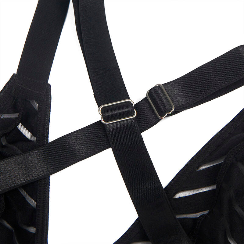 SUBBLIME - BODY COM CINTA-LIGA PRETO