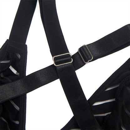 SUBBLIME - BODY COM CINTA-LIGA PRETO