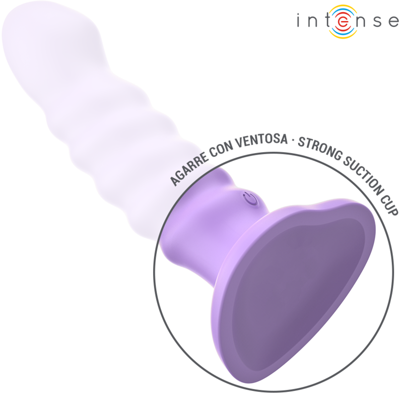 INTENSE - VIBRADOR BRENDA TAMANHO M DESIGN ESPIRAL 10 VIBRAÇÕES ROXO CONTROLE REMOTO