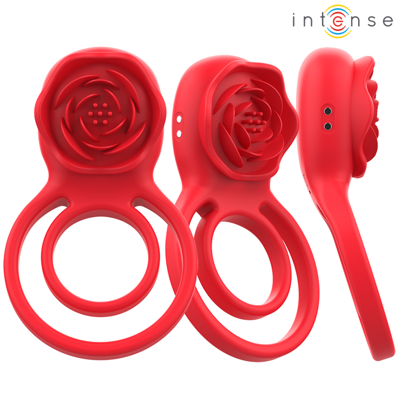 INTENSE - ESTIMULADOR GAIL ROSE 10 VIBRAÇÕES VERMELHO CONTROLE REMOTO