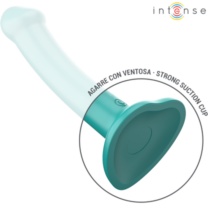 INTENSE - VIBRADOR KATIE COM VENTOSA 10 VIBRAÇÕES CONTROLE REMOTO AZUL