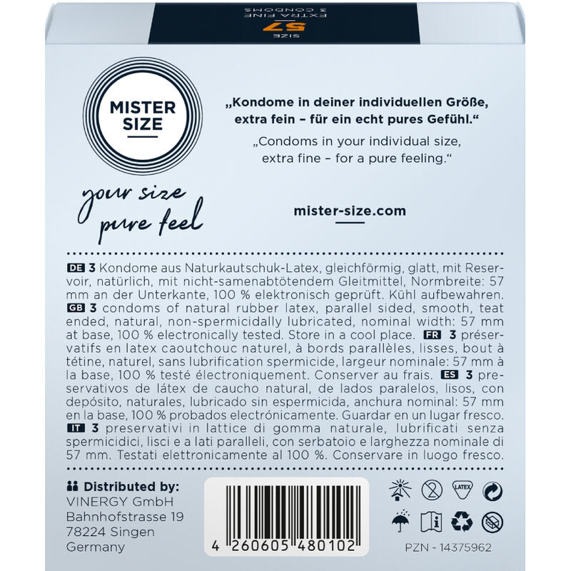 MISTER SIZE - PRESERVATIVO TAMANHO L 57 MM