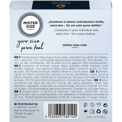 MISTER SIZE - PRESERVATIVO TAMANHO L 57 MM