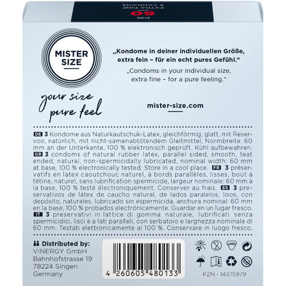 MISTER SIZE - PRESERVATIVO TAMANHO XL 60 MM