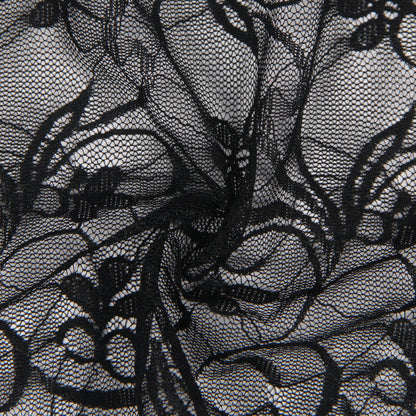SUBBLIME - BABYDOLL DE RENDA COM ALÇAS AJUSTÁVEIS PRETO