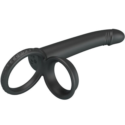 PRETTY LOVE - DILLION ANEL DUPLO DE PÉNIS DUPLO DE DUPLA PENETRAÇÃO PRETO