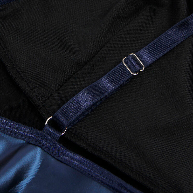 SUBBLIME - 955410 VESTIDO COM ALÇAS DE COURO AZUL S/M