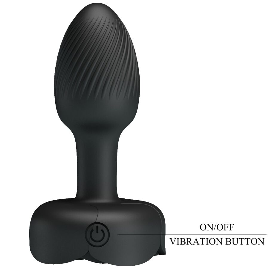 PRETTY LOVE - OLMAN PLUG ANAL COM LUZ LED PRETO 8,8 CM