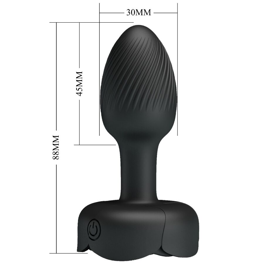 PRETTY LOVE - OLMAN PLUG ANAL COM LUZ LED PRETO 8,8 CM
