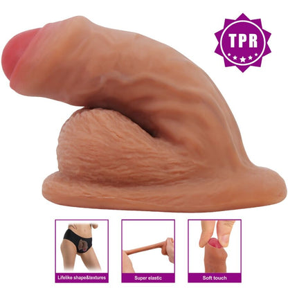 PRETTY LOVE - WARNELL DILDO ULTRA REALISTA E ELÁSTICO 9,5 CM MULATO
