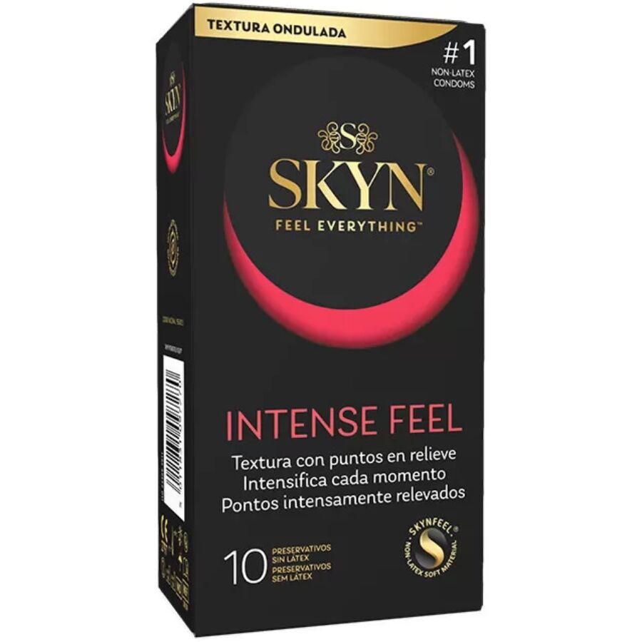 SKYN - PRESERVATIVO TEXTURIZADO DE SENSAÇÃO INTENSA COM DESIGN ONDULADO 10 UNIDADES