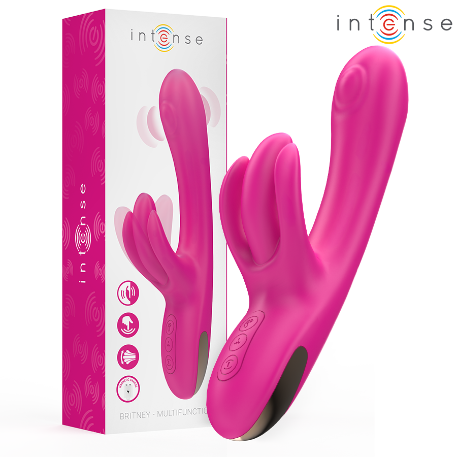 INTENSE - BRITNEY MULTIFUNCIONAL RABBIT VIBRADOR 23 CM ROSA
