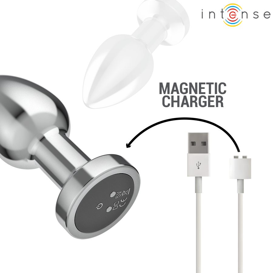 INTENSE - PLUG ANAL 10 VIBRAÇÕES METAL COM CONTROLE REMOTO M