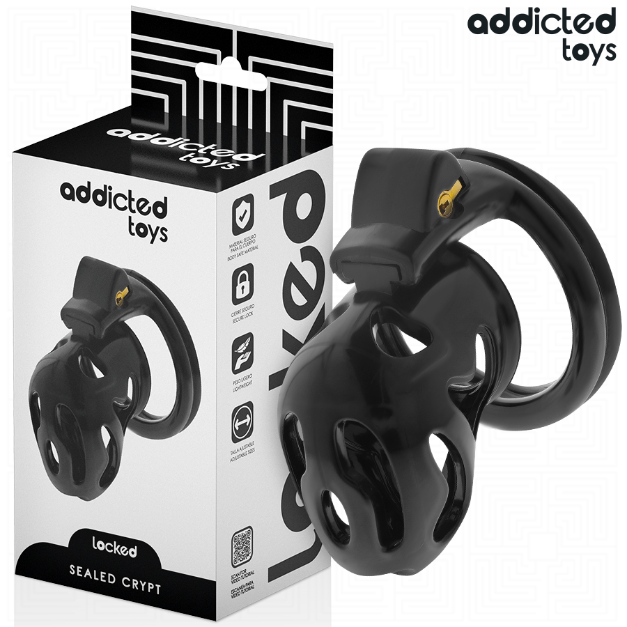 ADDICTED TOYS LOCKED - GAIOLA DE PÊNIS CRYPT SELADA 8 CM