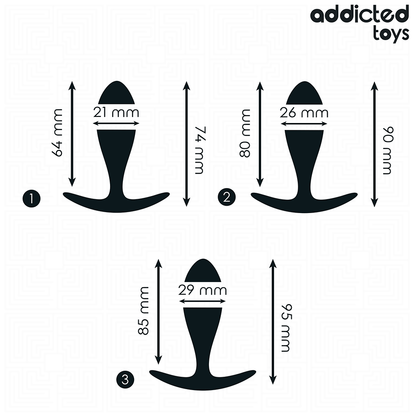 ADDICTED TOYS - CONJUNTO DE 3 PLUG ANAL MODELO 2