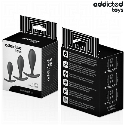 ADDICTED TOYS - CONJUNTO DE 3 PLUG ANAL MODELO 2