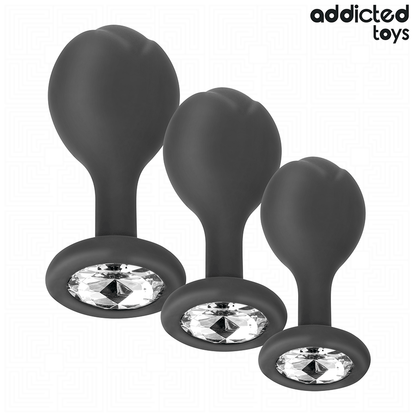 ADDICTED TOYS - CONJUNTO DE 3 PLUG ANAL COM JOIA