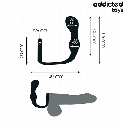 ADDICTED TOYS - PLUG ANAL COM ANEL MODELO 3