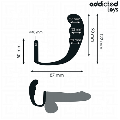ADDICTED TOYS - PLUG ANAL COM ANEL MODELO 4