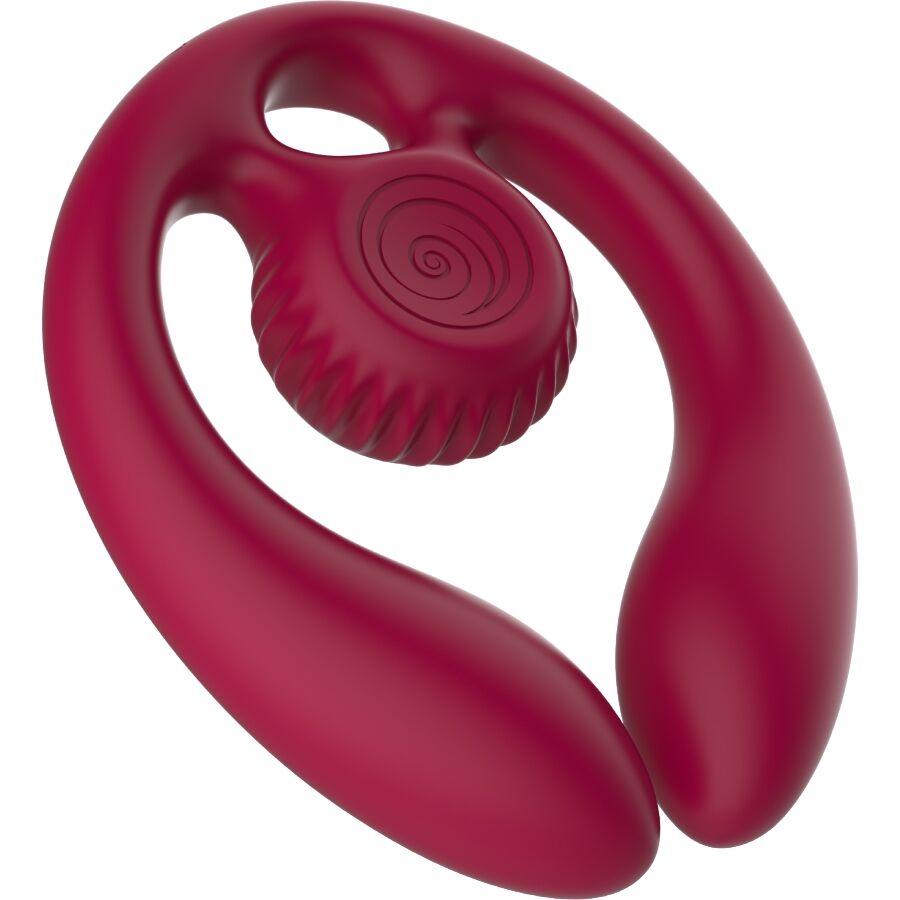 SNAIL VIBE - GIZI DUO ESTIMULADOR DE CASAIS COM CONTROLE REMOTO BURGUNDY