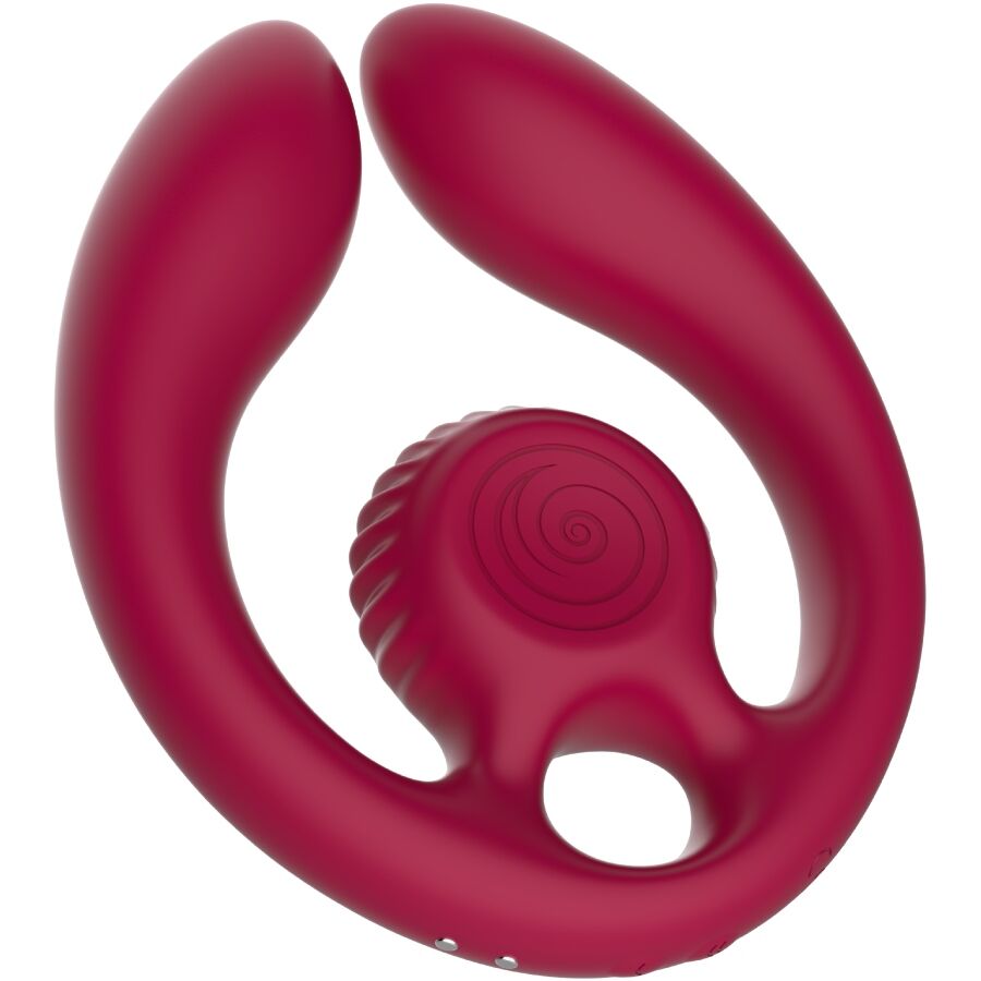 SNAIL VIBE - GIZI DUO ESTIMULADOR DE CASAIS COM CONTROLE REMOTO BURGUNDY
