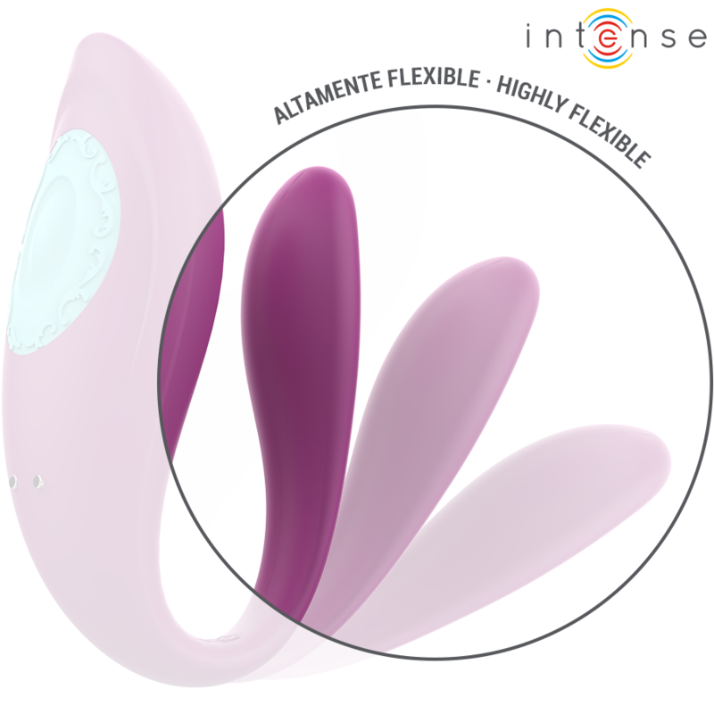 INTENSE - ANNIE VIBRADOR E ESTIMULADOR EM FORMA DE U ROXO CONTROLE REMOTO