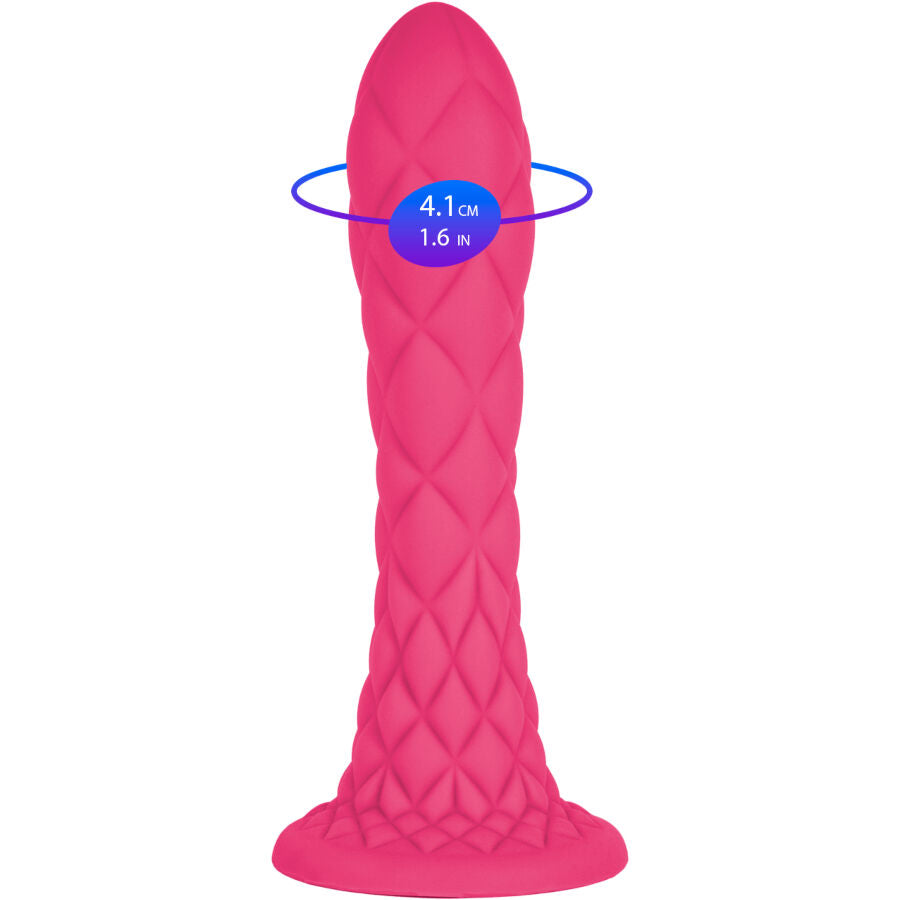 SILEXD - DREAMY DILDO FANTASY SILICONE LÍQUIDO TERMORATIVO FÚCSIA 18,5 CM