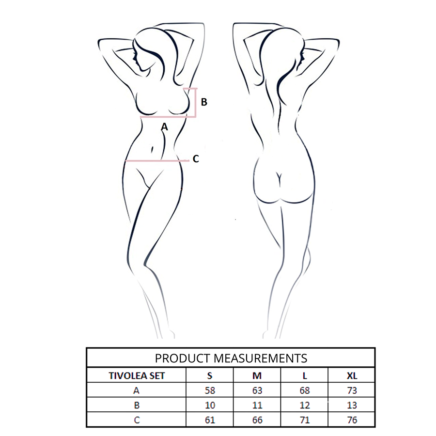PASSION - CONJUNTO DE SUITÃ + TANGA TIVOLEA MISTY ROSE P/M
