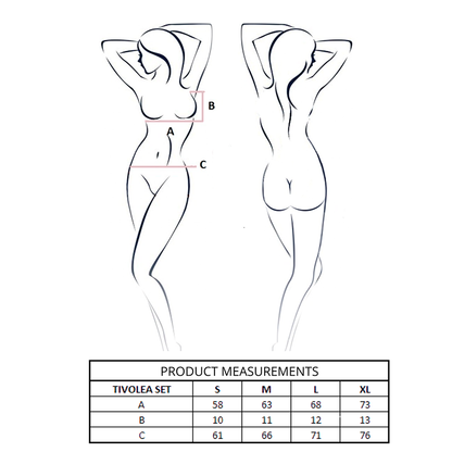 PASSION - CONJUNTO DE SUTIÃ + TANGA TIVOLEA MISTY ROSE L/XL