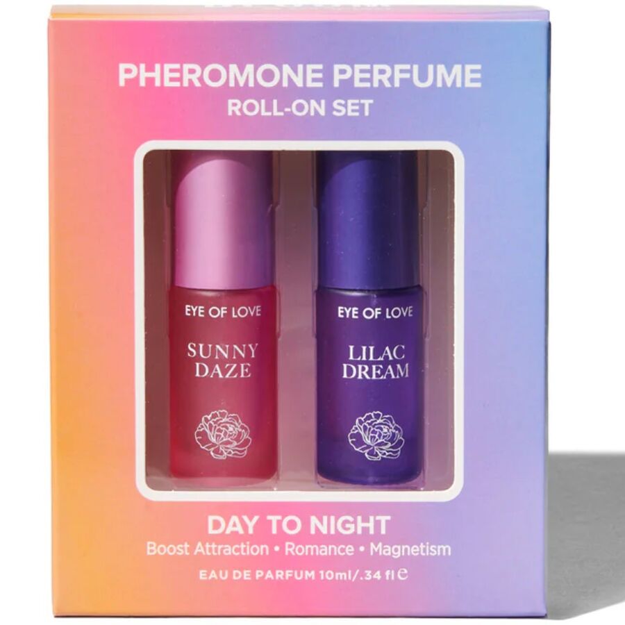 EYE OF LOVE - BLOOM DIA PARA NOITE FEROMÔNIO ROLL-ON PERFUME CONJUNTO 2 X 5 ML